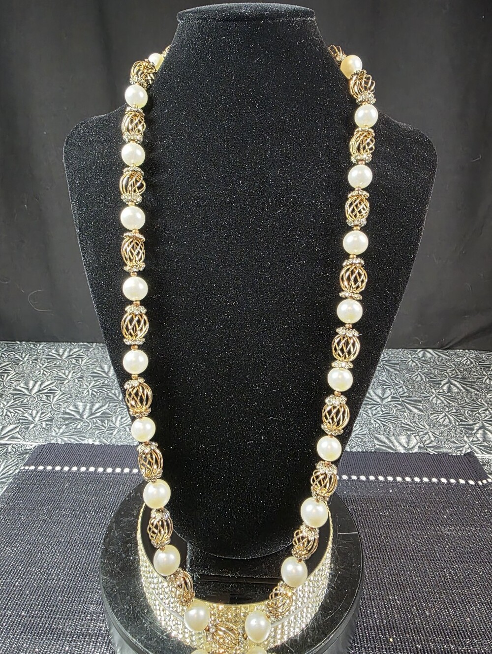 Vendome Filigree Cage Bead Necklace